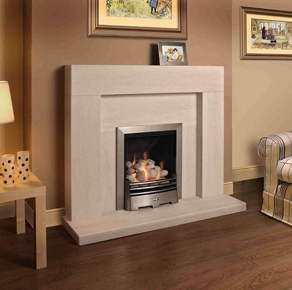 Ancona — Limestone Fireplace