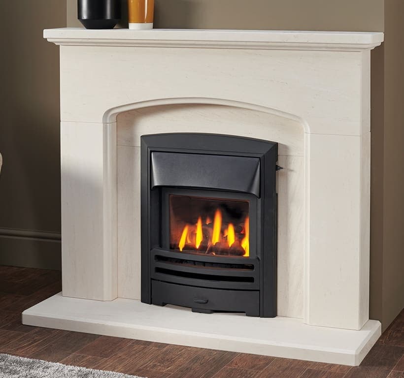 Capital Fireplaces Murtosa Limestone Fireplace — Limestone Fireplace