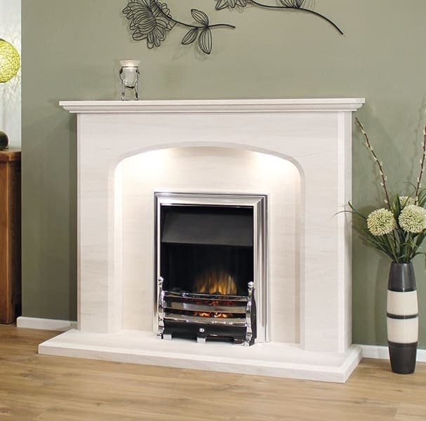NewMan Fireplaces Avalade — Limestone Fireplace