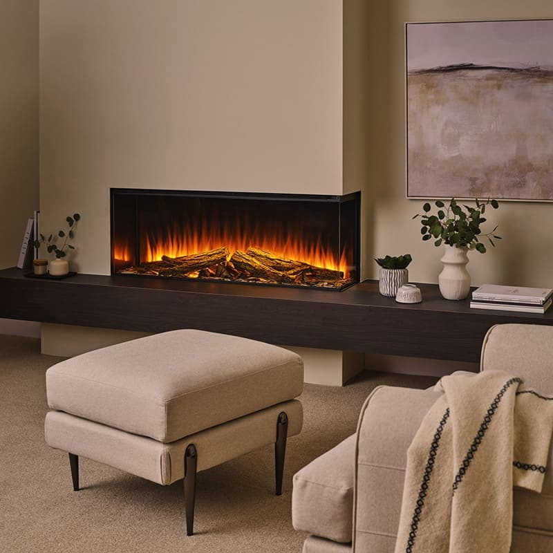British Fires New Forest 1200 Black Edition electric fire