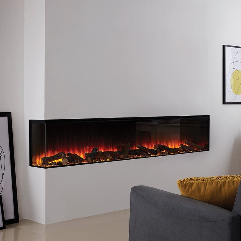 British Fires New Forest 2400 two-sided electric fire