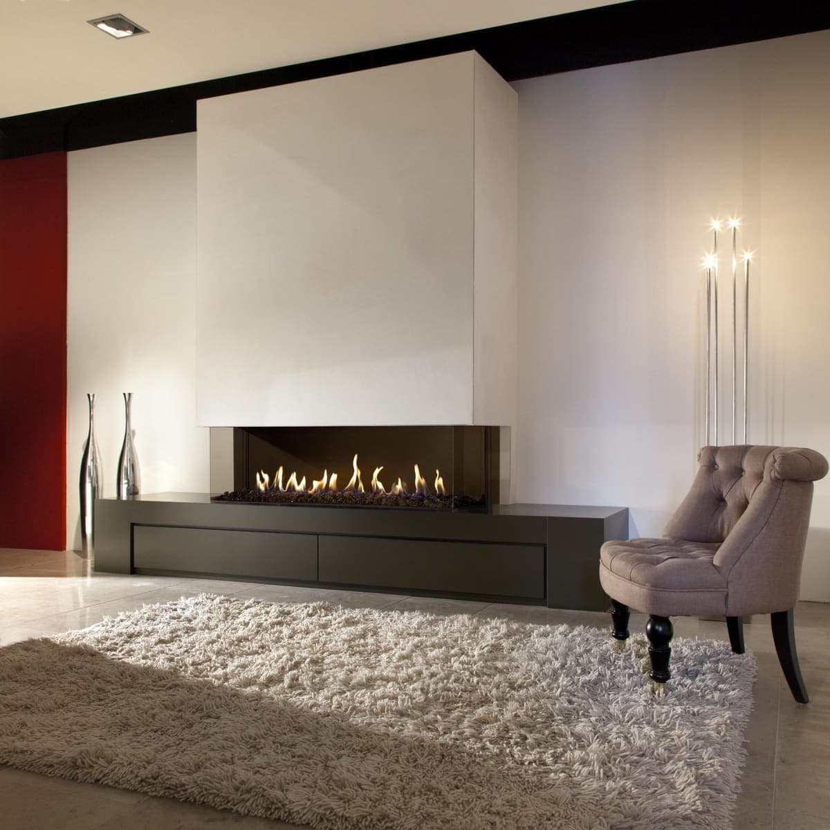 Kalfire G130 37S 3 Sided Gas Fire