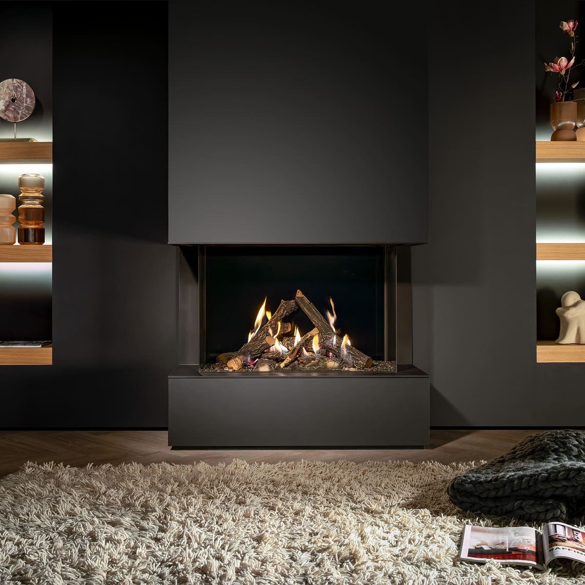 Kalfire Gi85 55S 3 Sided Gas Fire