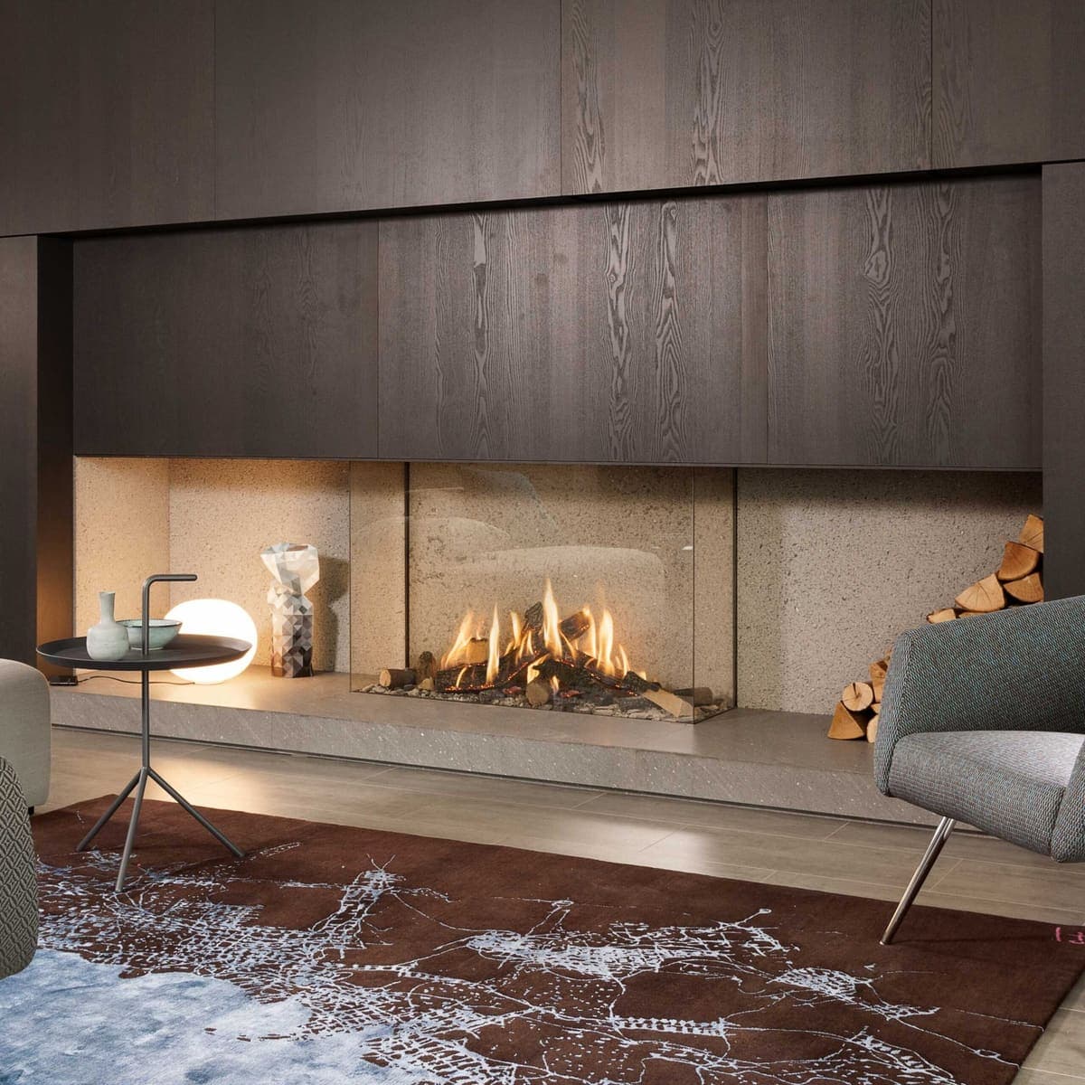 Kalfire GP115 75S 3 Sided Gas Fire