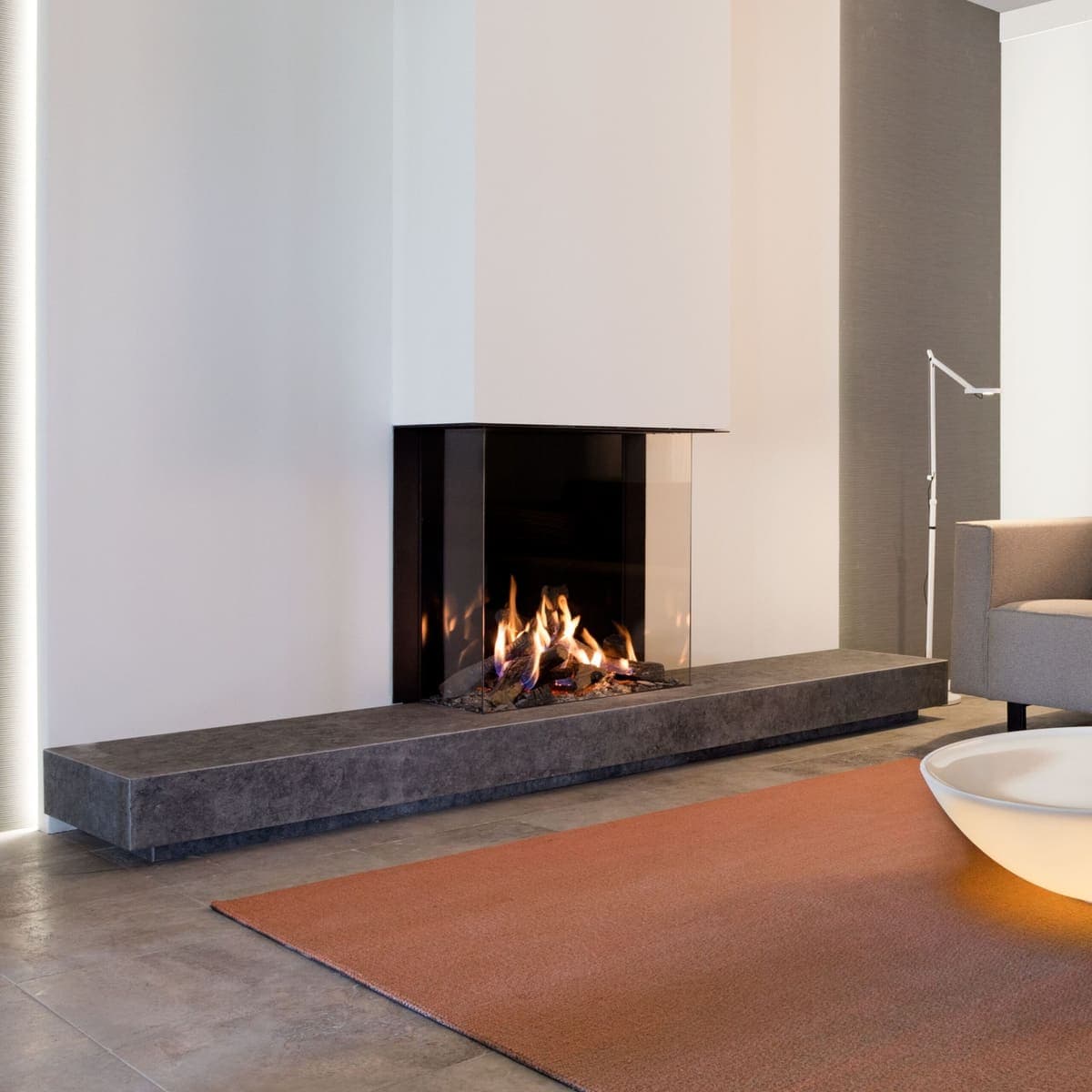 Kalfire GP70 75S 3 Sided Gas Fire