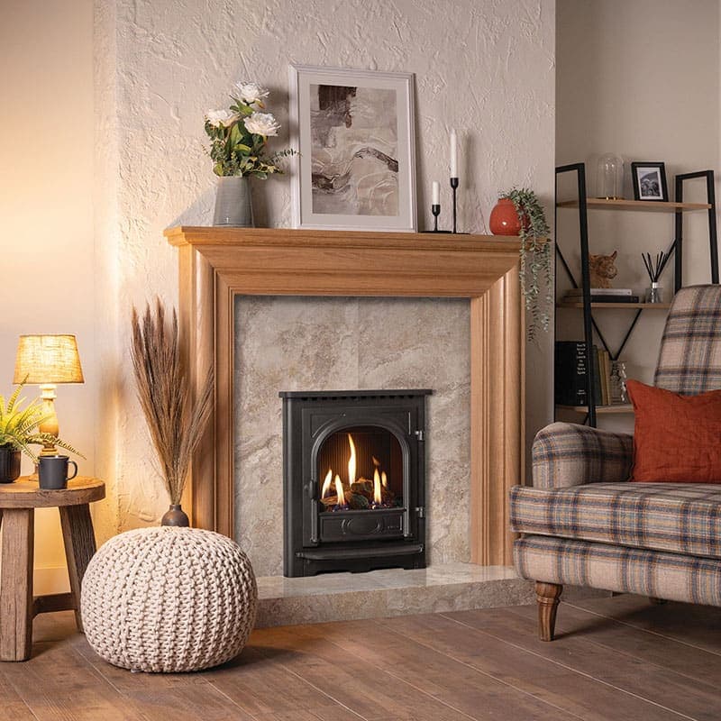 Gazco Logic HE Stockton Log Gas Fire Inset