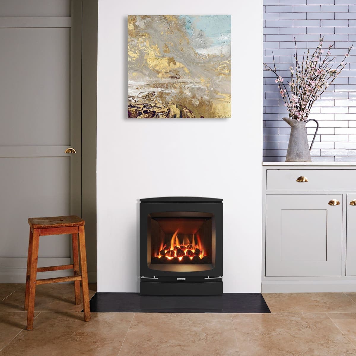 Gazco Logic HE Vogue Coal Gas Fire Inset