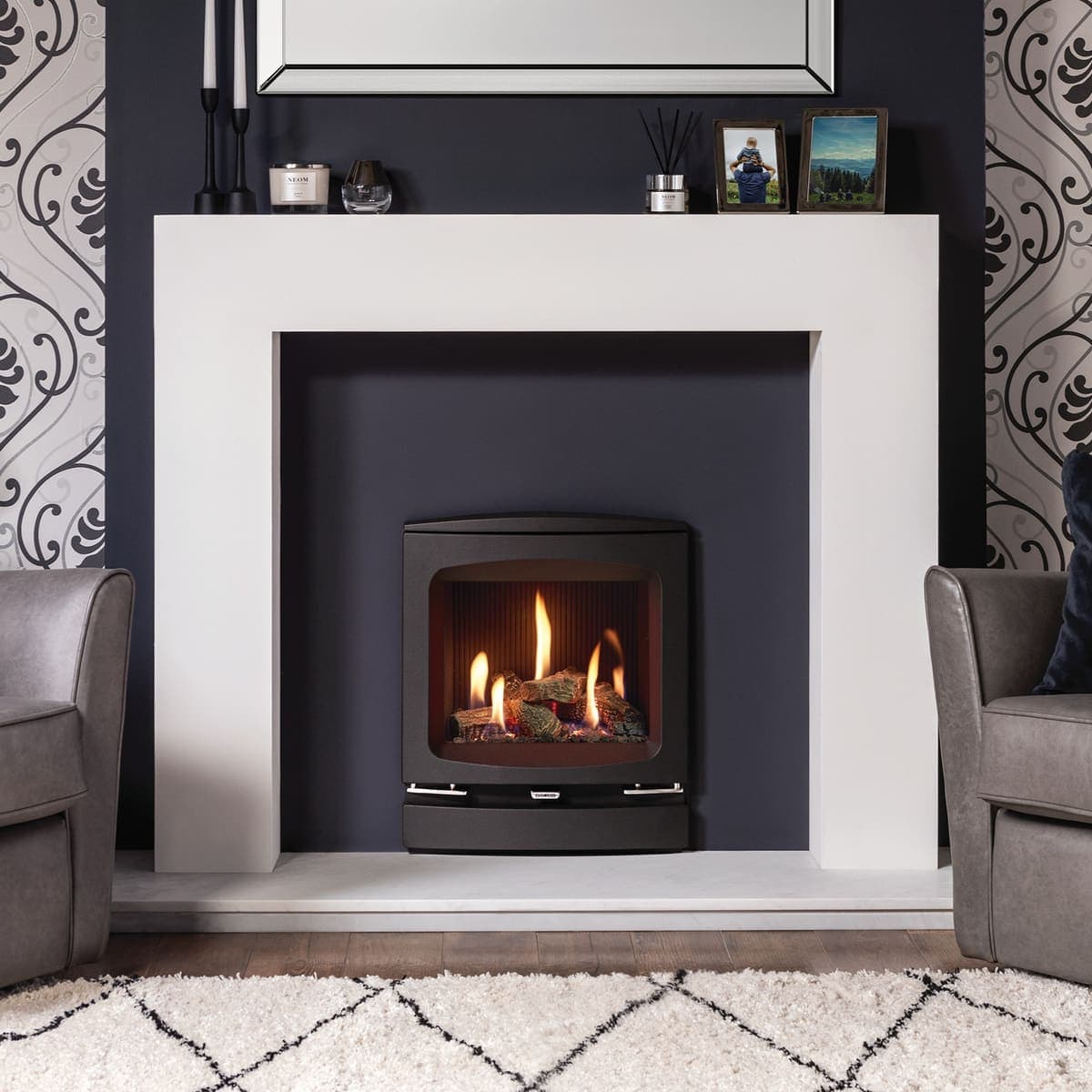 Gazco Logic HE Vogue Log Gas Fire Inset