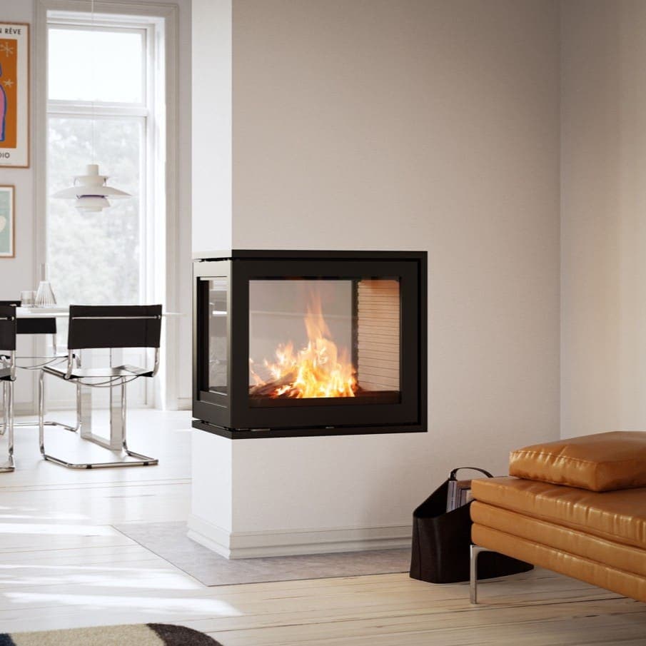Rais 600 RD Inset Room Divider Wood Burner