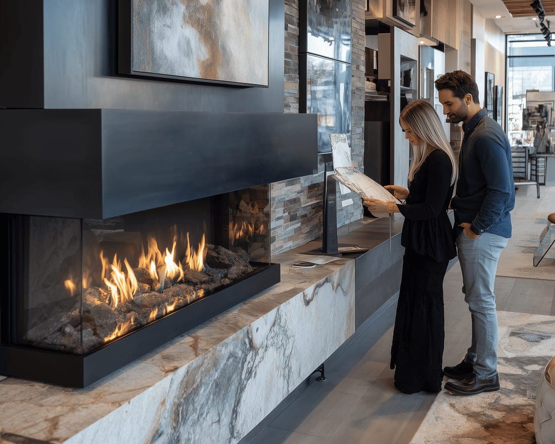 Showroom consultation at The Fireplace Company Taunton