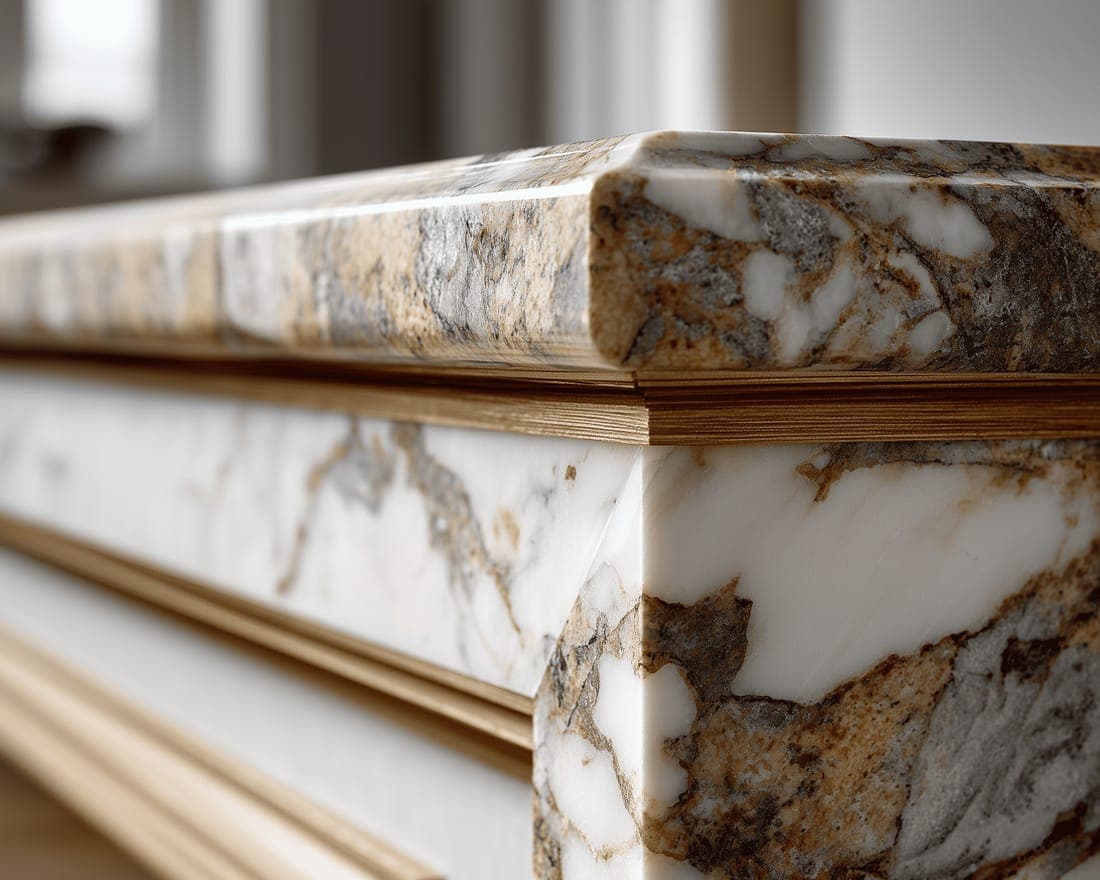 Precision installation of a marble fireplace surround