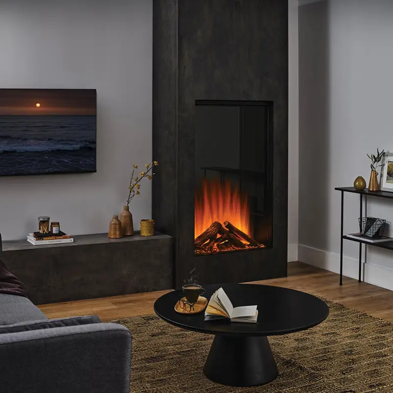 British Fires Knightwood Electric Media Wall Fire