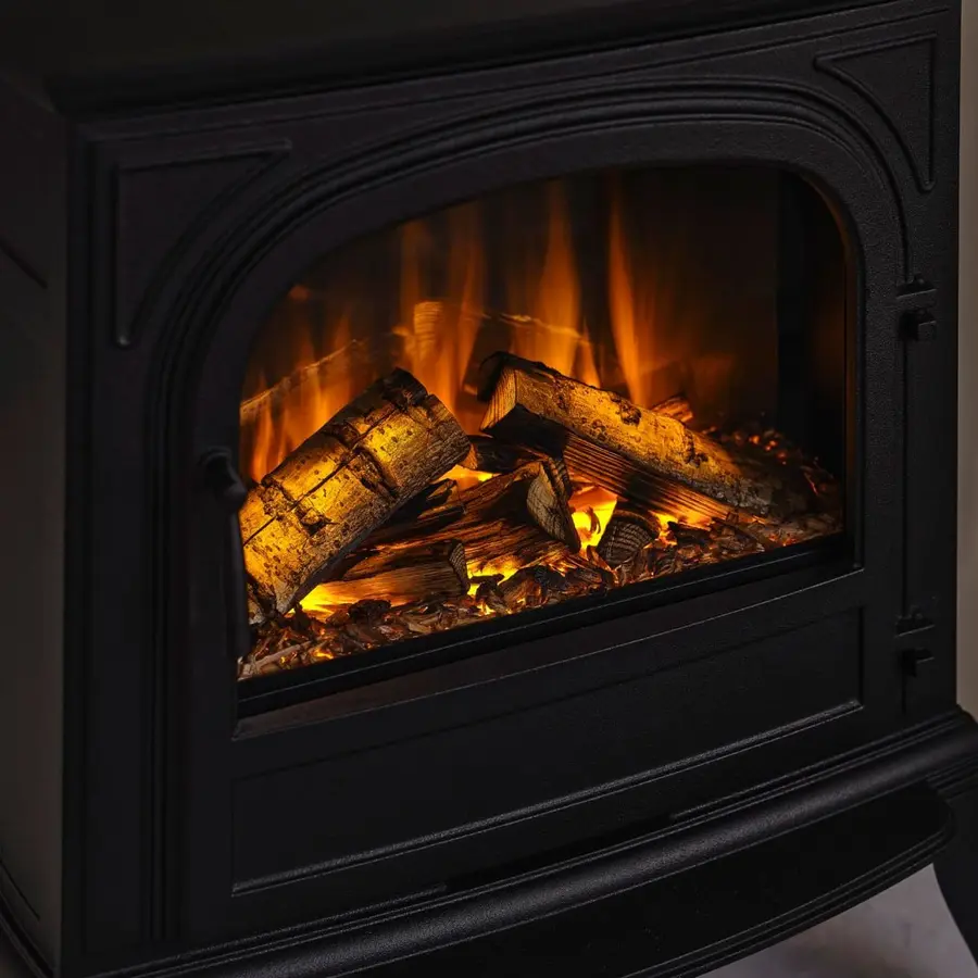 British Fires Hinton Electric Stove - Deluxe real logs