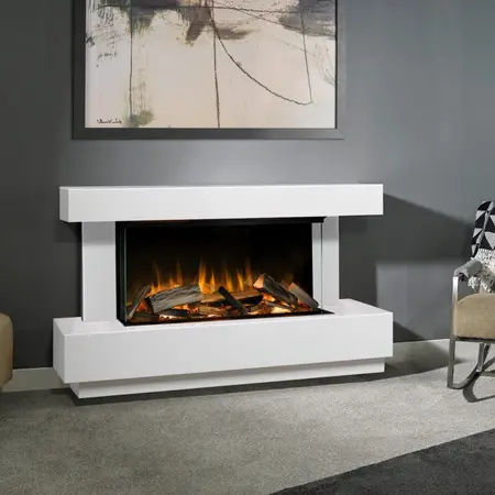 Evonic Fires Heathcote Marble Electric Fireplace Suite