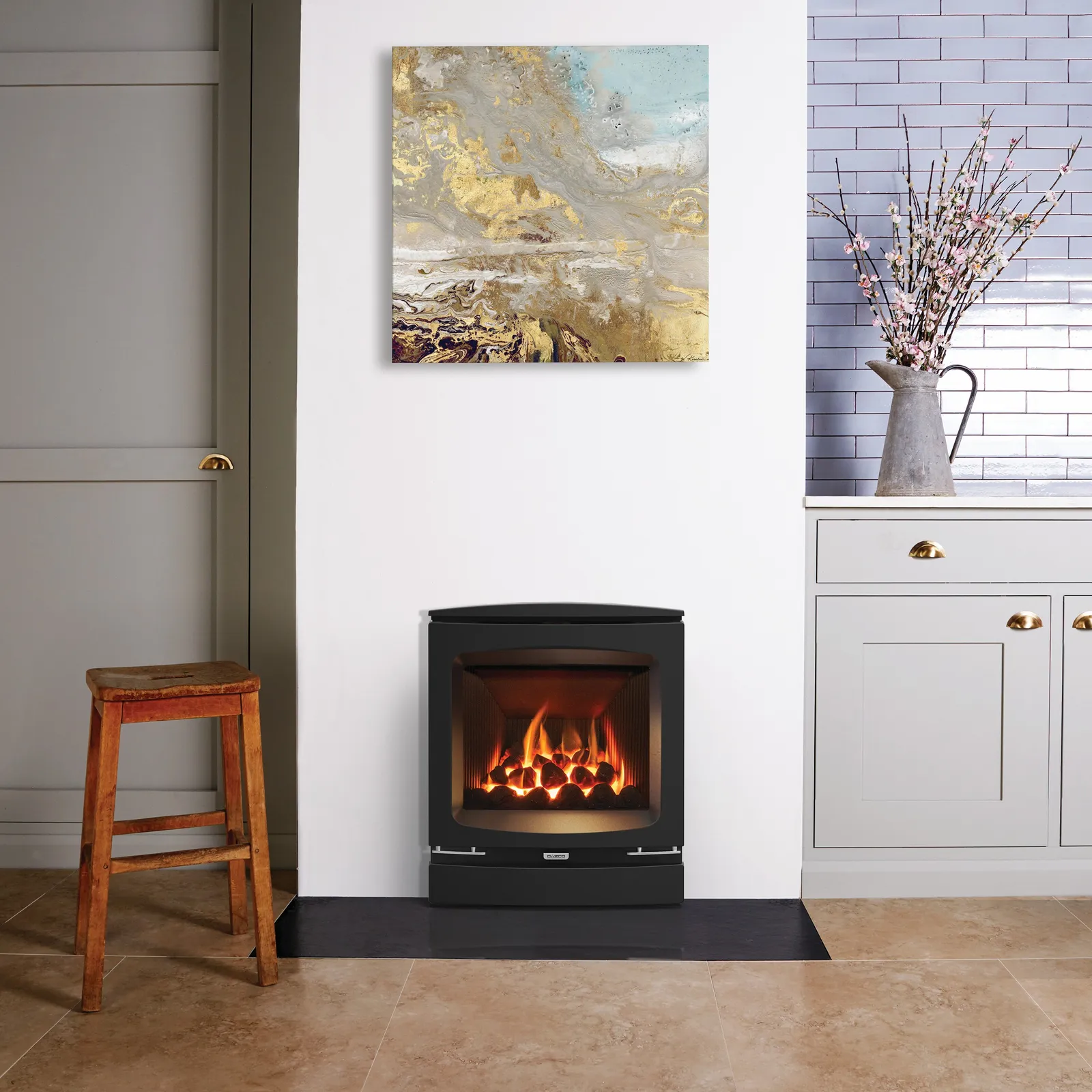 Gazco Logic HE Vogue Coal Gas Fire Inset