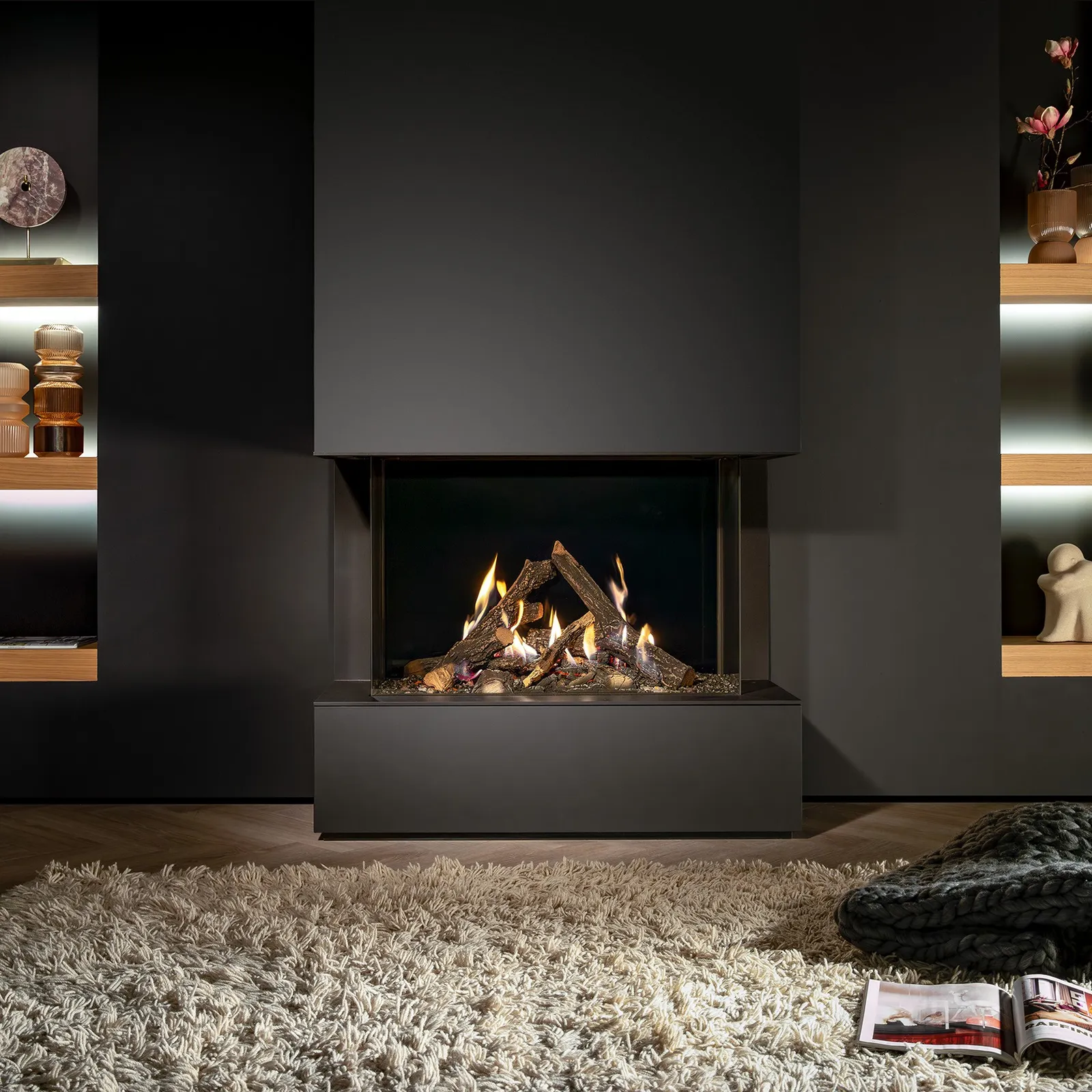 Kalfire Gi85 55S 3 Sided Gas Fire