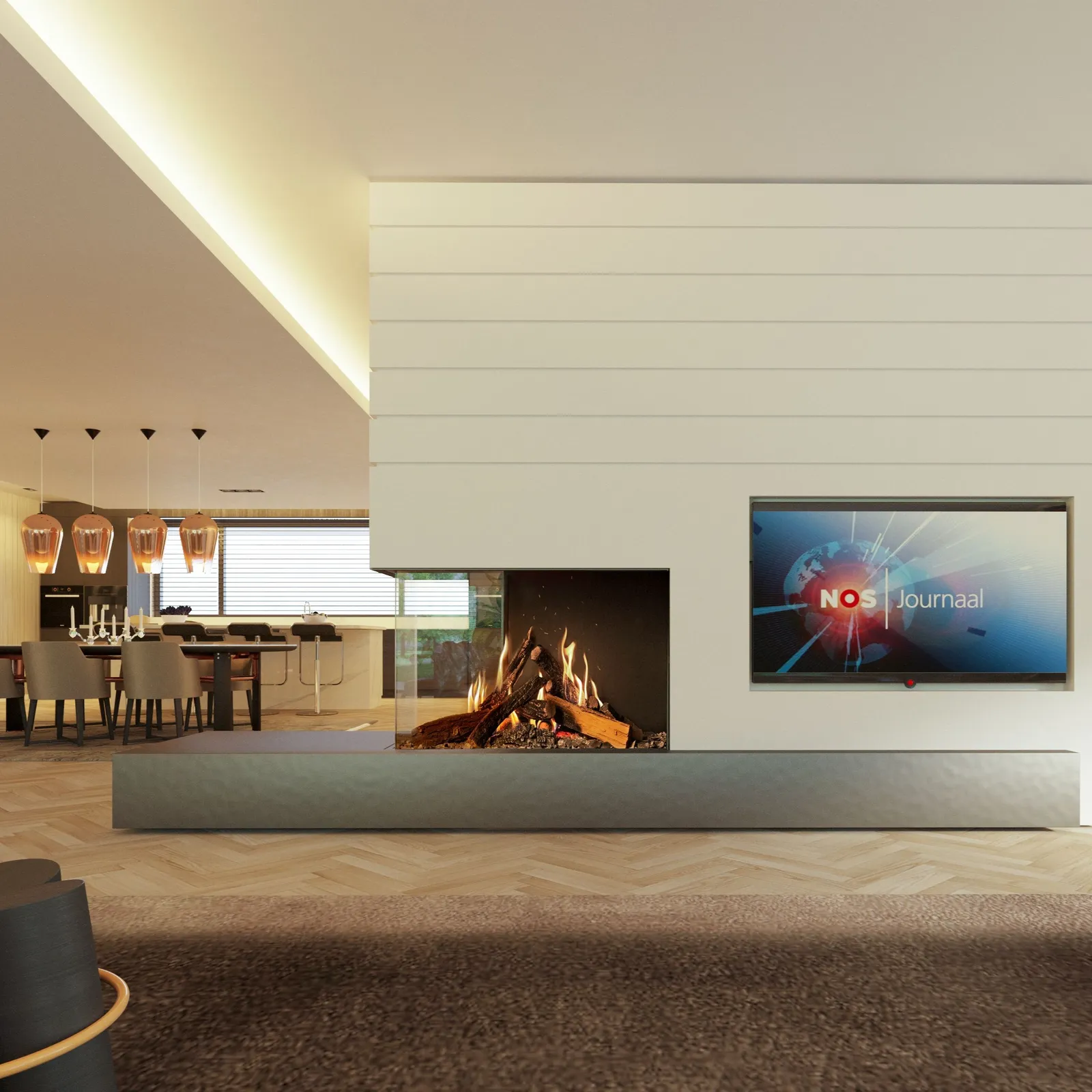 Kalfire GP115 75R Room Divider Gas Fire
