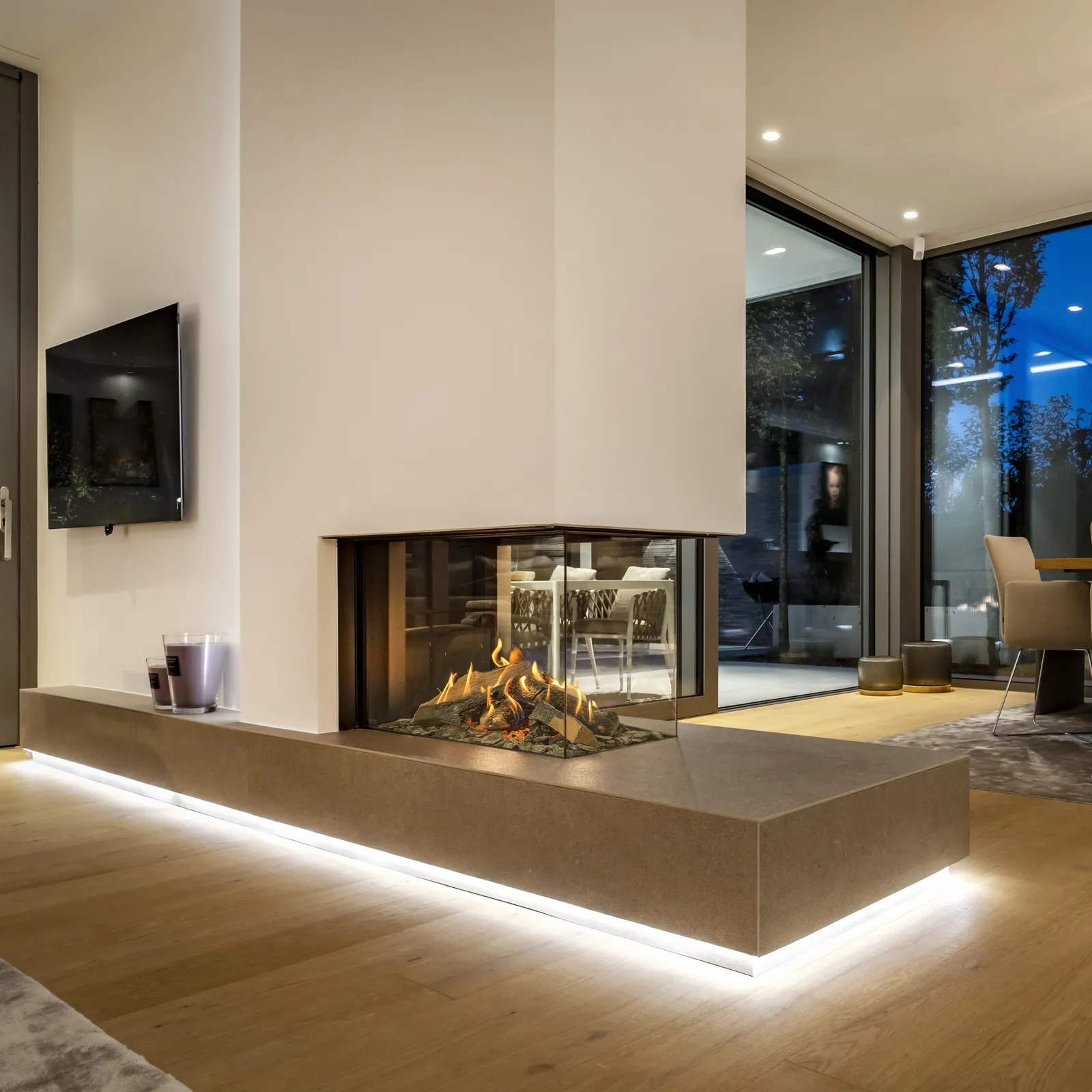 Kalfire GP85 50R Room Divider Gas Fire