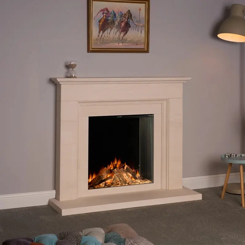 Abingdon Limestone Fireplace — detail