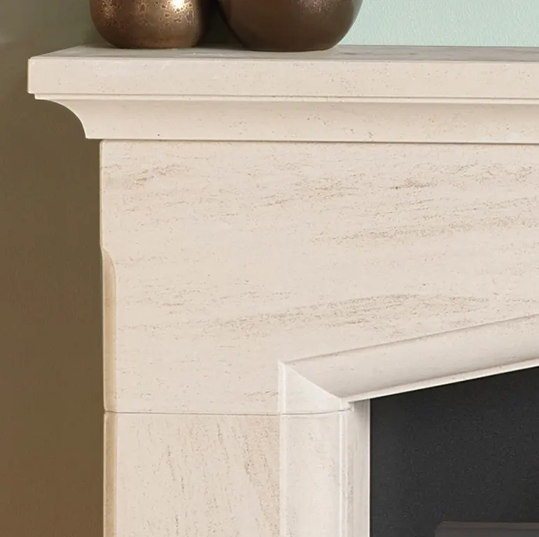 Capital Fireplaces Swinford Limestone Fireplace — detail