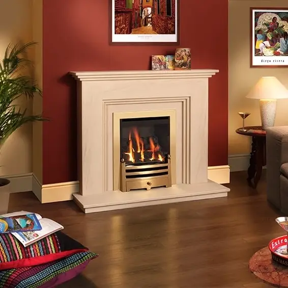 Compton Limestone Fireplace — detail