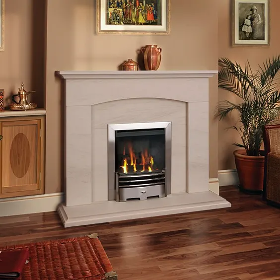 Exford Limestone Fireplace — detail
