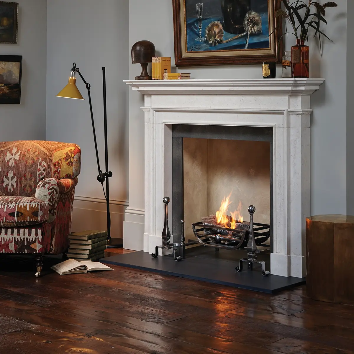 Chesneys Burlington Limestone Fireplace Surround — detail