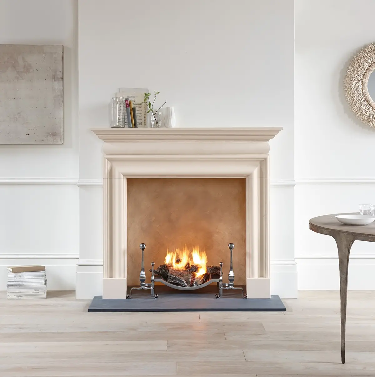 Chesneys Clandon Limestone Fireplace Surround — detail