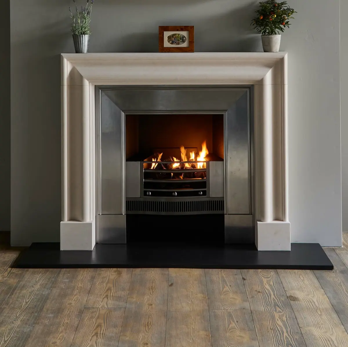 Chesneys Wren Bolection Limestone Fireplace Surround — detail