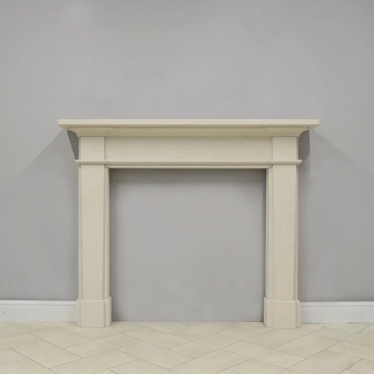 Epsom Limestone Fireplace Surround — detail