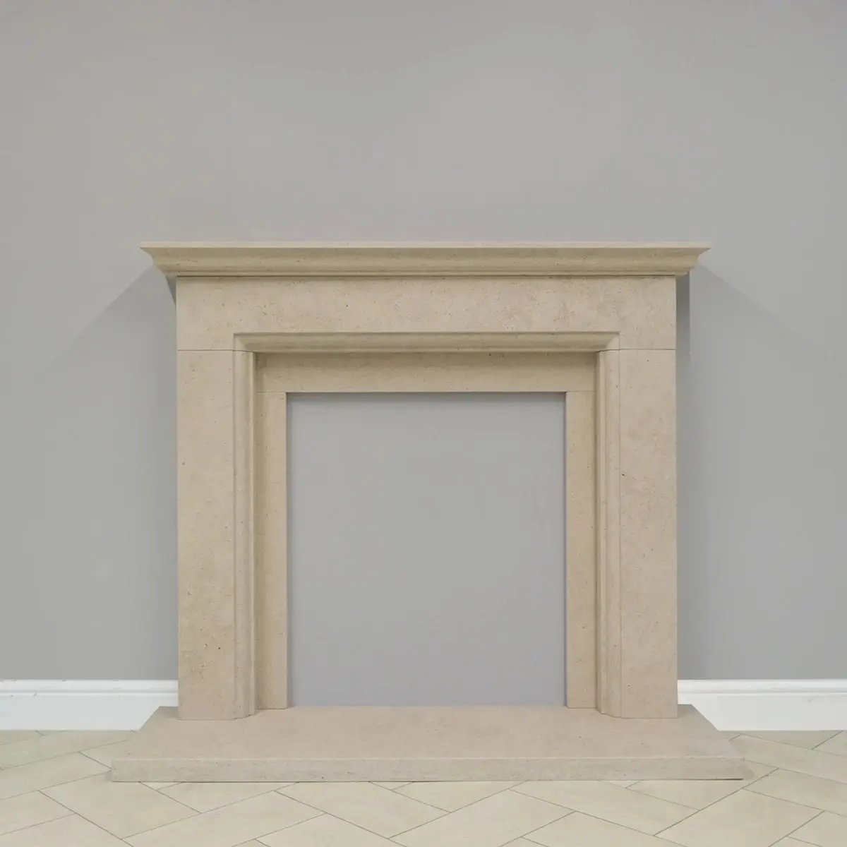Windsor Limestone Fireplace Surround — detail
