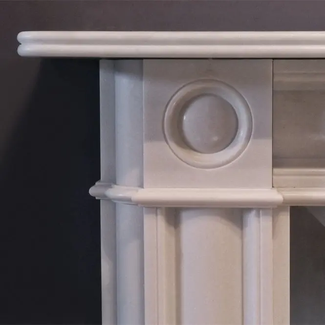 Chesneys Marble Regency Bullseye Marble Fireplace Surround — detail