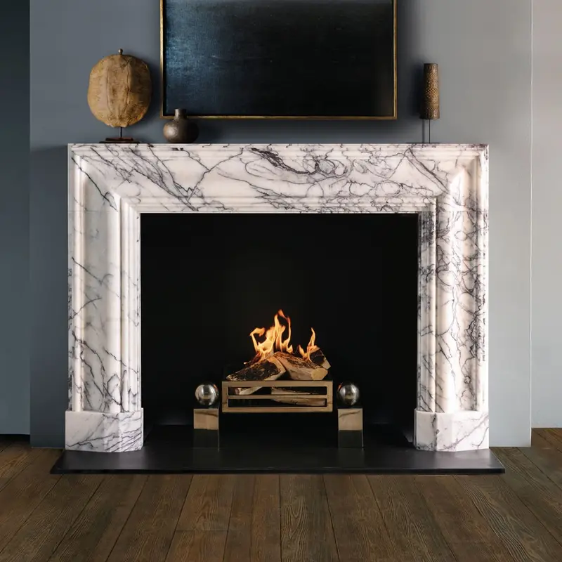 Chesneys Milo Marble Fireplace Surround — Lilac