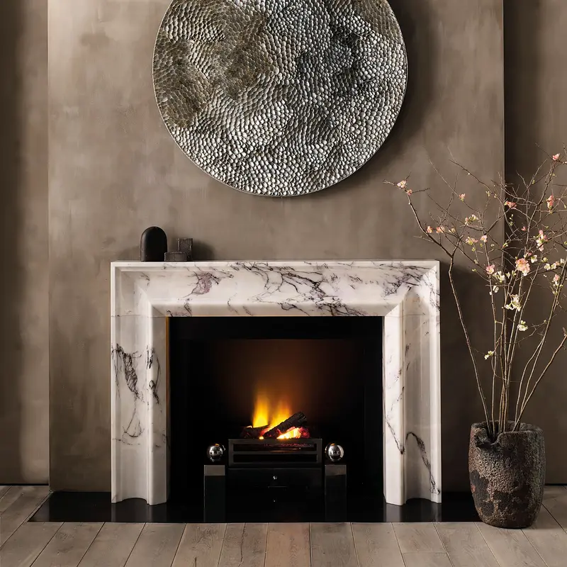 Chesneys Scarpa Standard Marble Fireplace Surround — Lilac