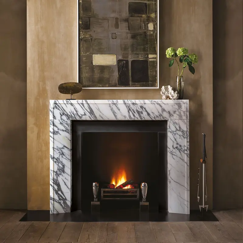Chesneys Scarpa Standard Marble Fireplace Surround — Arabescato