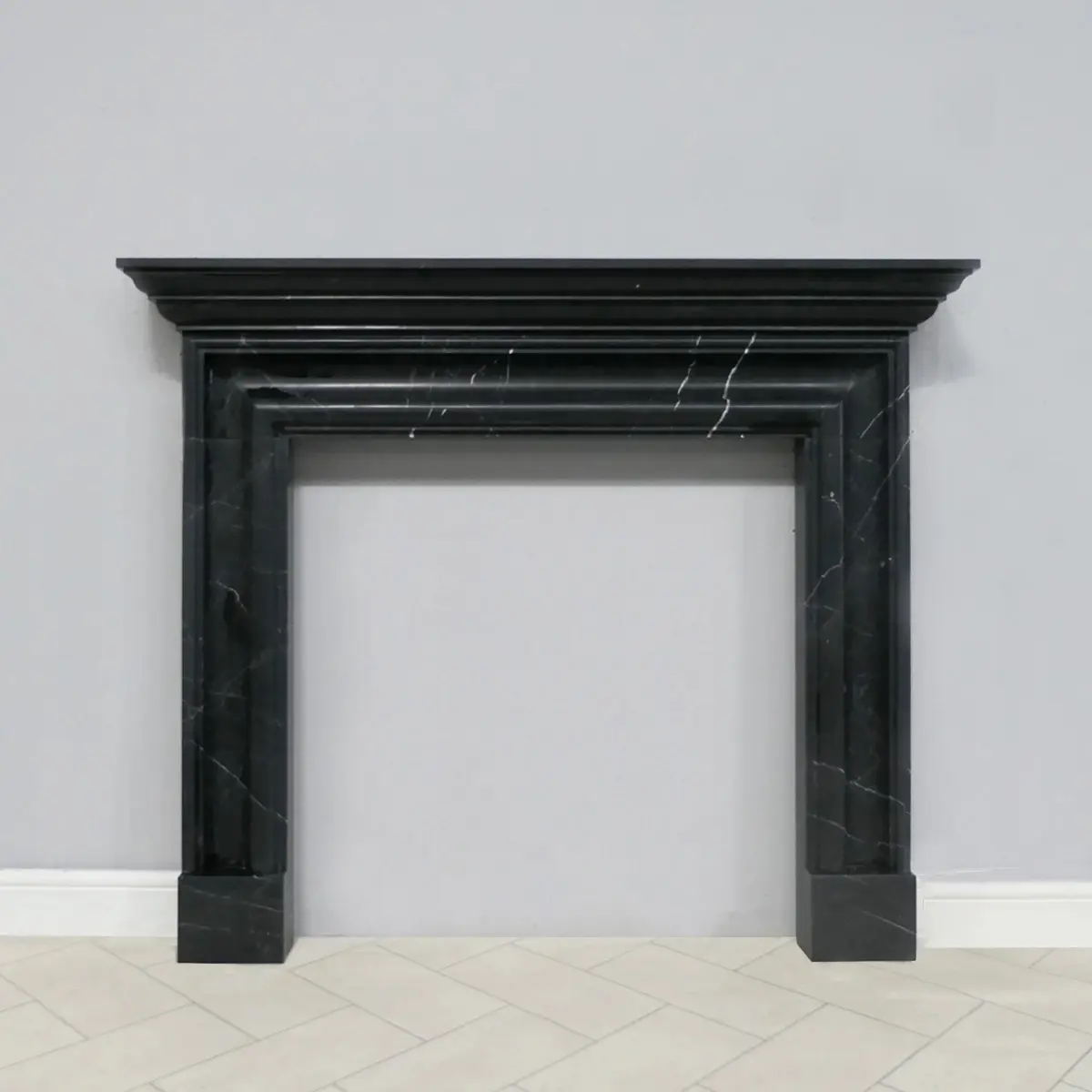 Salisbury Bolection Nero Marble Fireplace Surround — detail