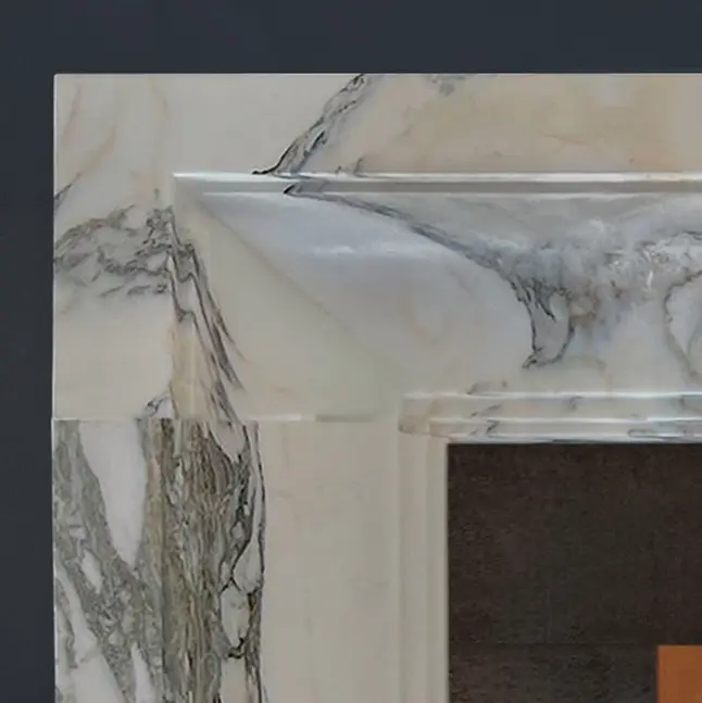Chesneys Scarpa Reduced Marble Fireplace Surround — detail