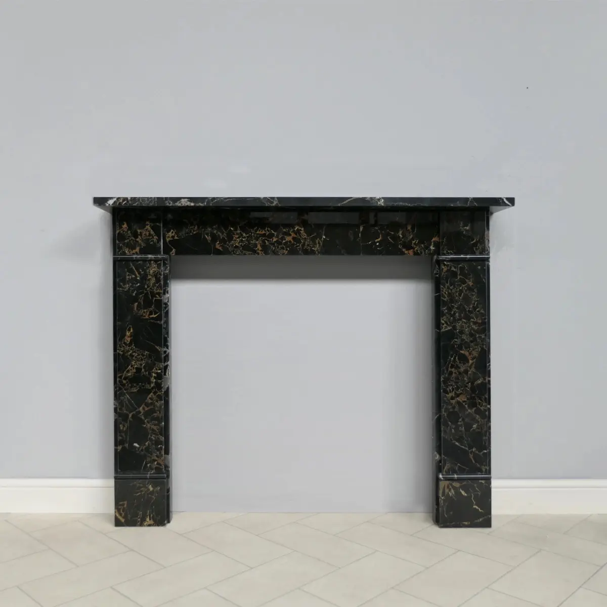 Victorian Classic Golden Portoro Marble Fireplace Surround