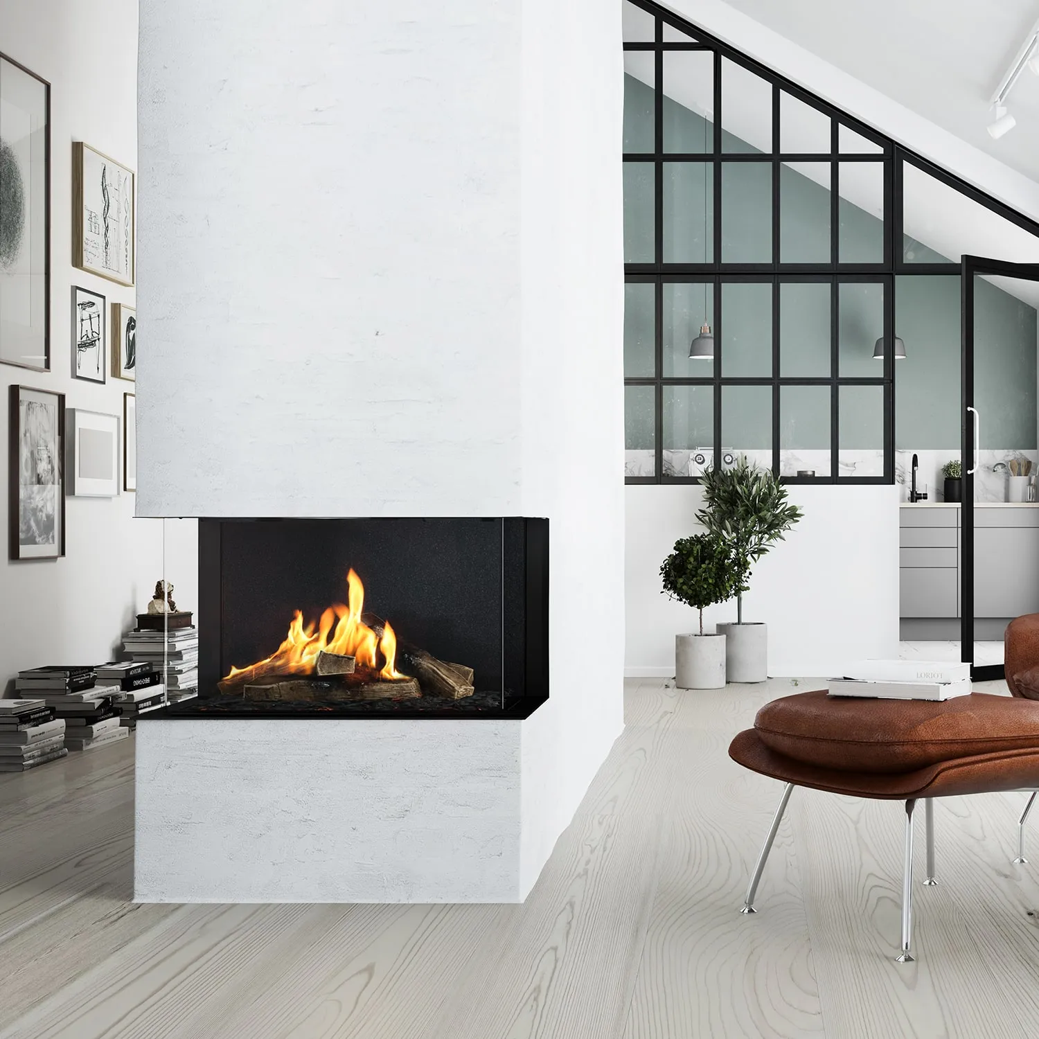 Rais Visio 70 3s 3 Sided Gas Fire
