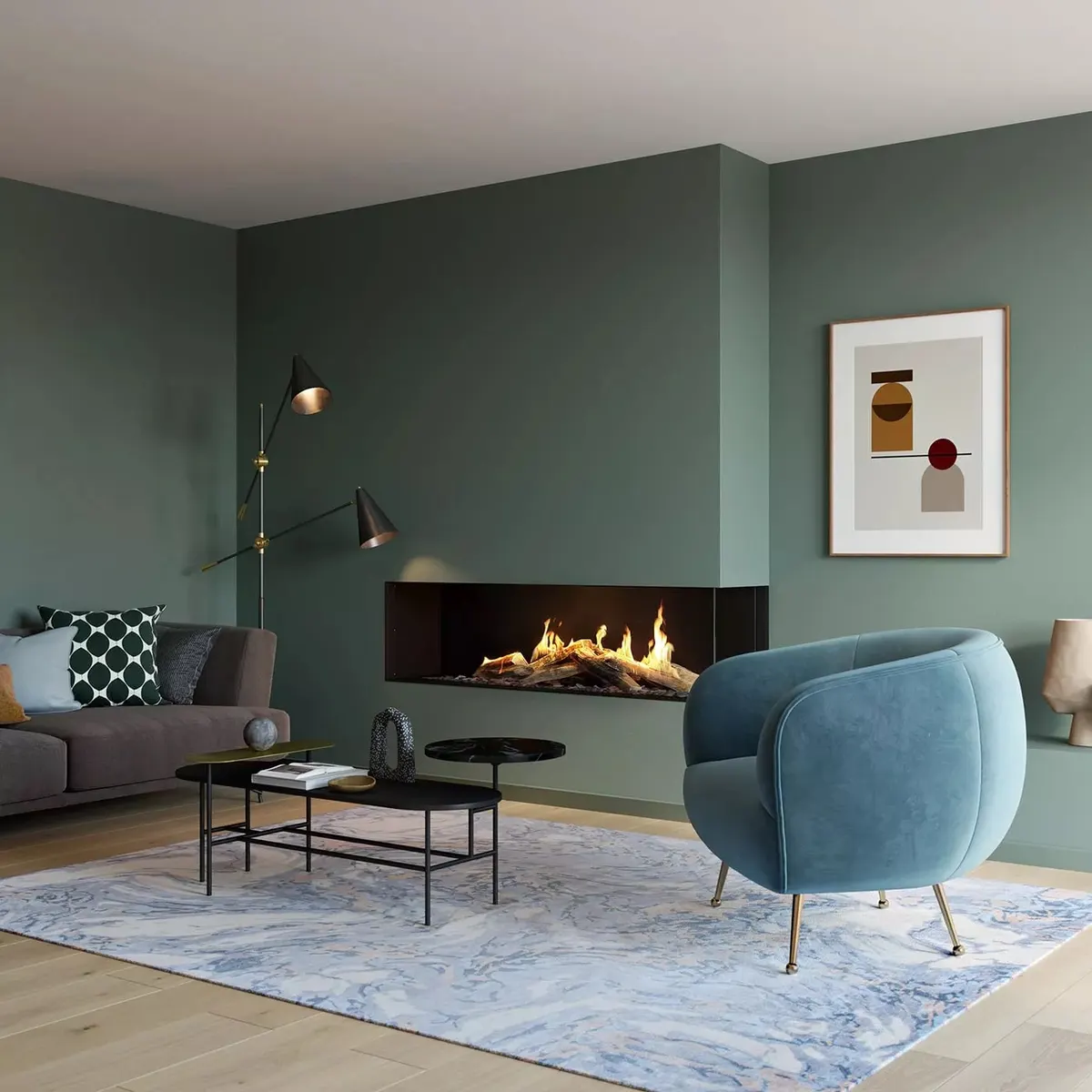 Rais Visio 70 LC Corner Gas Fire