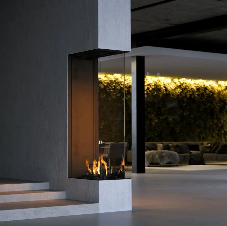 Element 4 Sky Large Room Divider Gas Fire