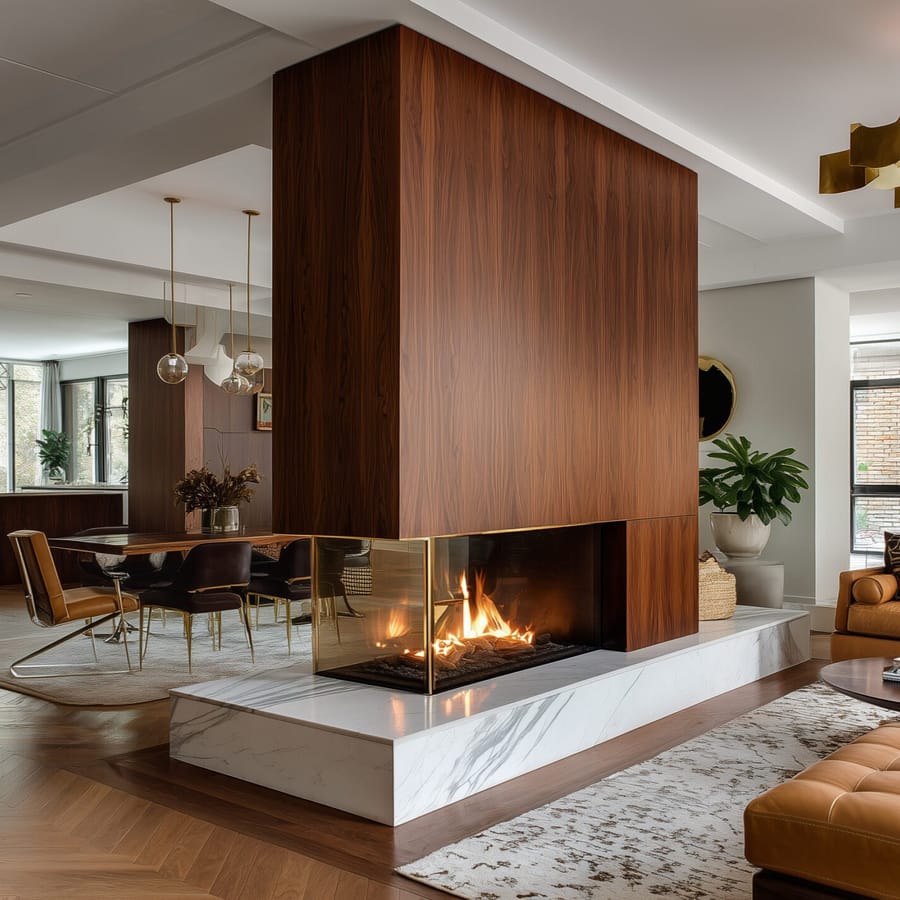 Gas fires on display in the Taunton showroom